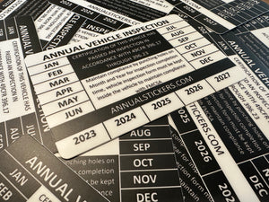 Generic Annual Inspection Stickers MADE EASY