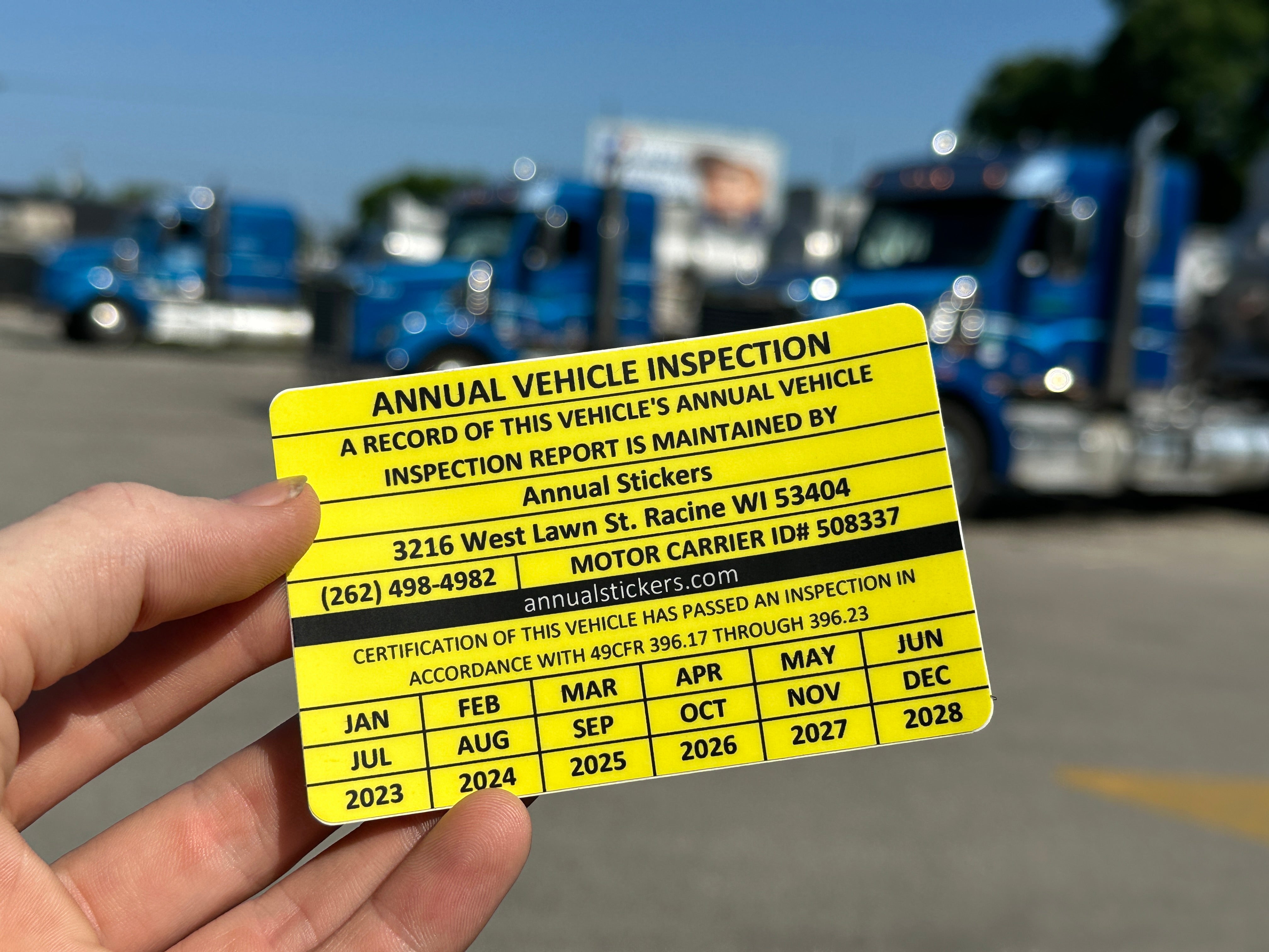 Annual Inspection Stickers MADE EASY – Annual Stickers