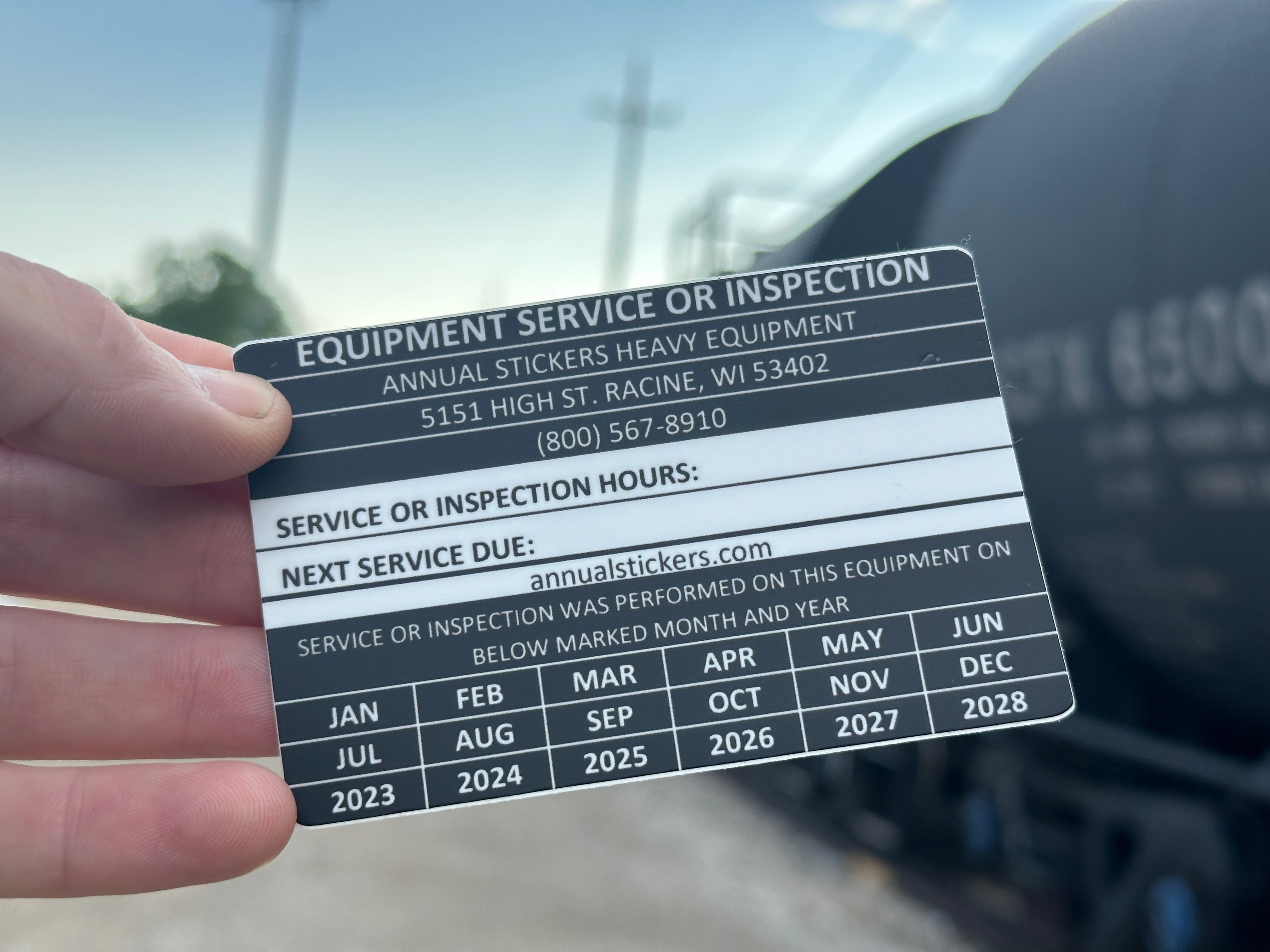 Equipment Service Or Inspection Stickers MADE EASY – Annual Stickers