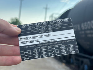 Equipment Service Or Inspection Stickers MADE EASY