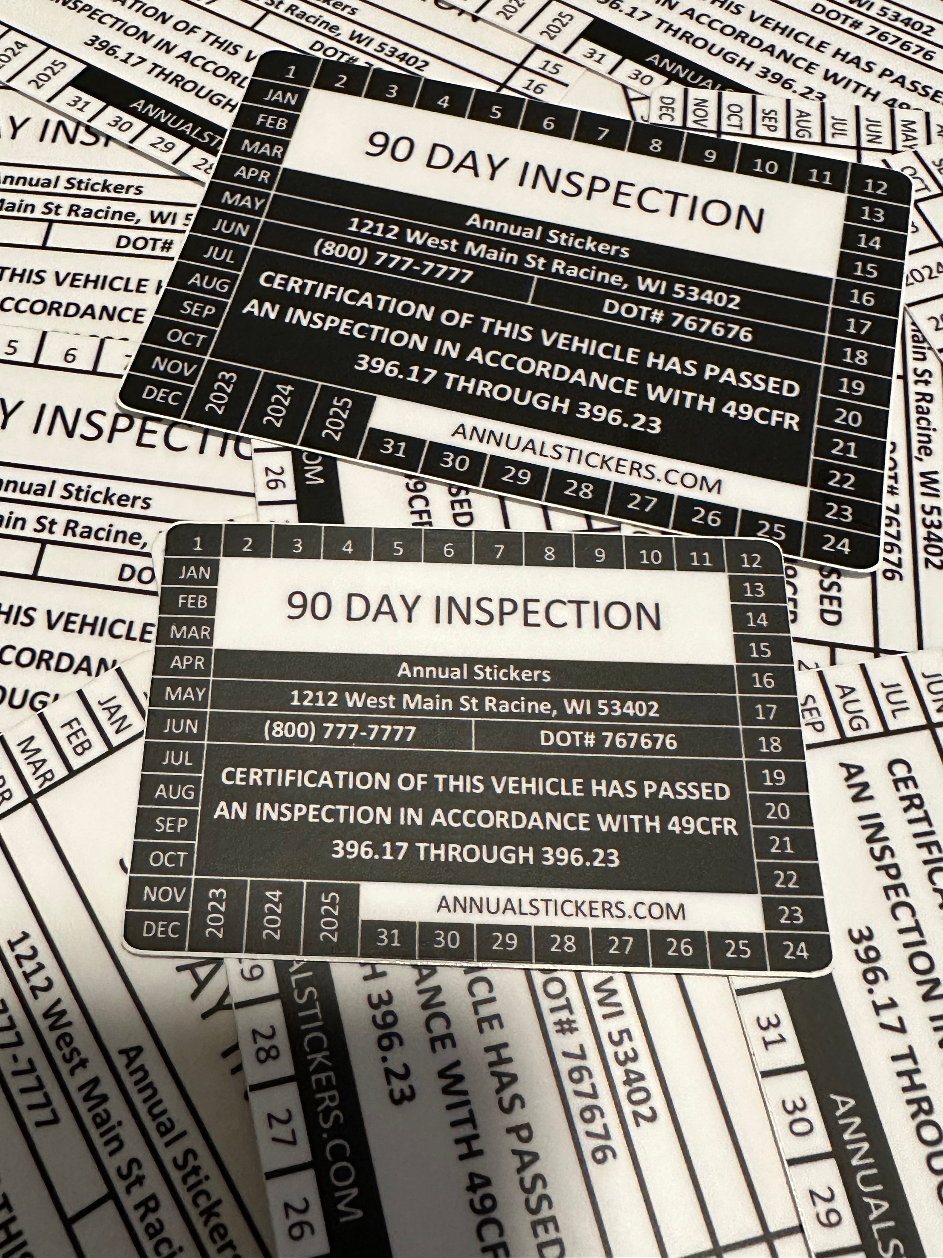 90 Day Inspection Stickers MADE EASY – Annual Stickers