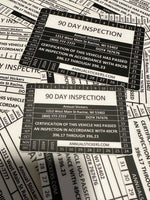 90 Day Inspection Stickers MADE EASY