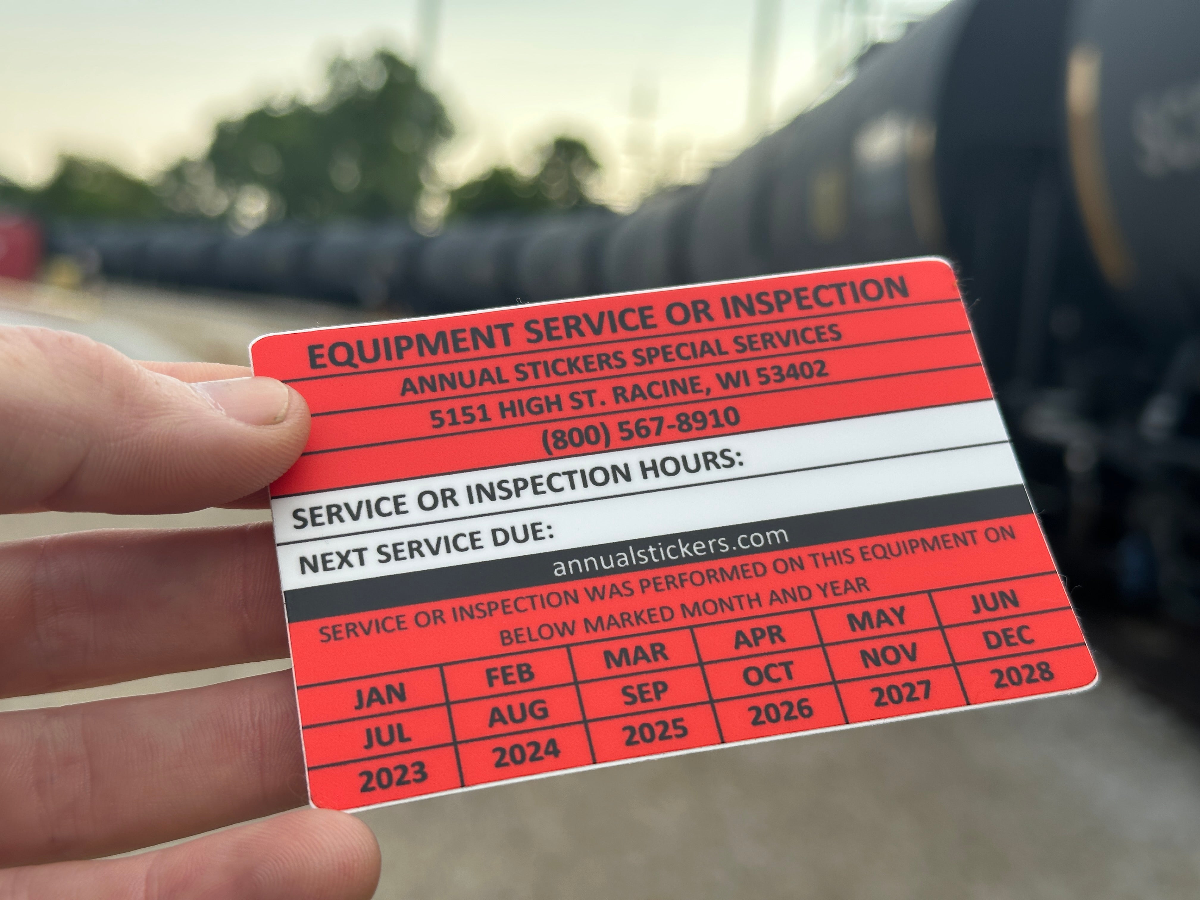 Equipment Service Or Inspection Stickers MADE EASY – Annual Stickers