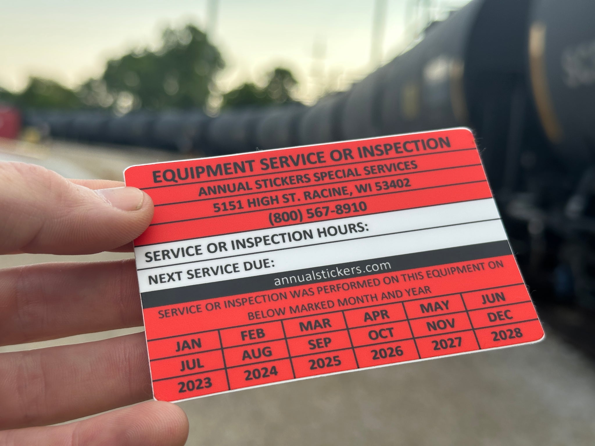 Equipment Service Or Inspection Stickers MADE EASY – Annual Stickers