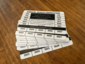 Generic Annual Inspection Stickers MADE EASY