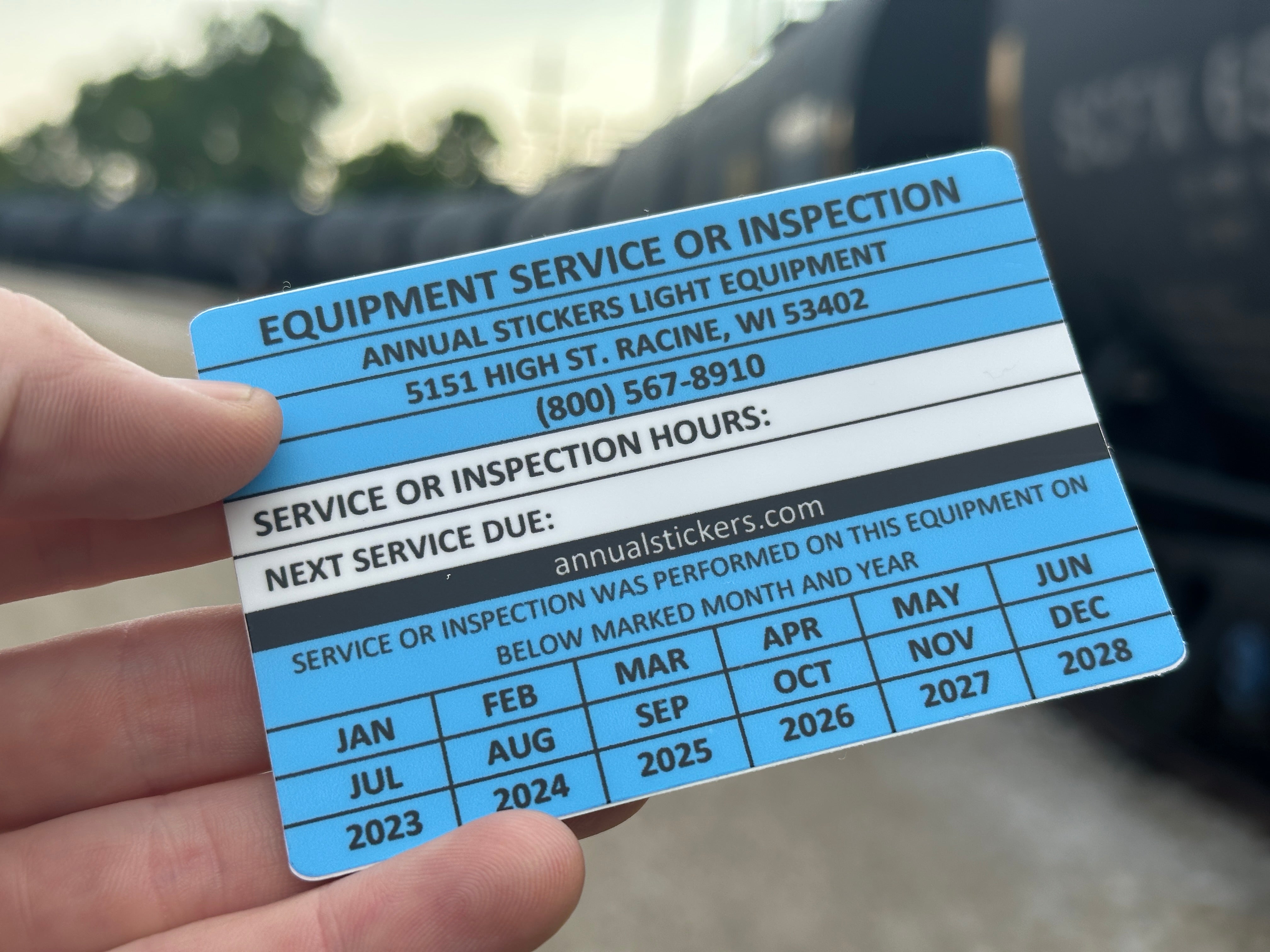 Equipment Service Or Inspection Stickers MADE EASY