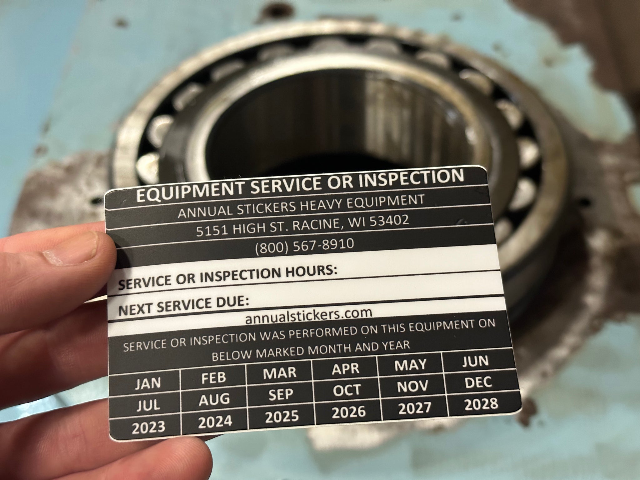 Equipment Service Or Inspection Stickers MADE EASY – Annual Stickers