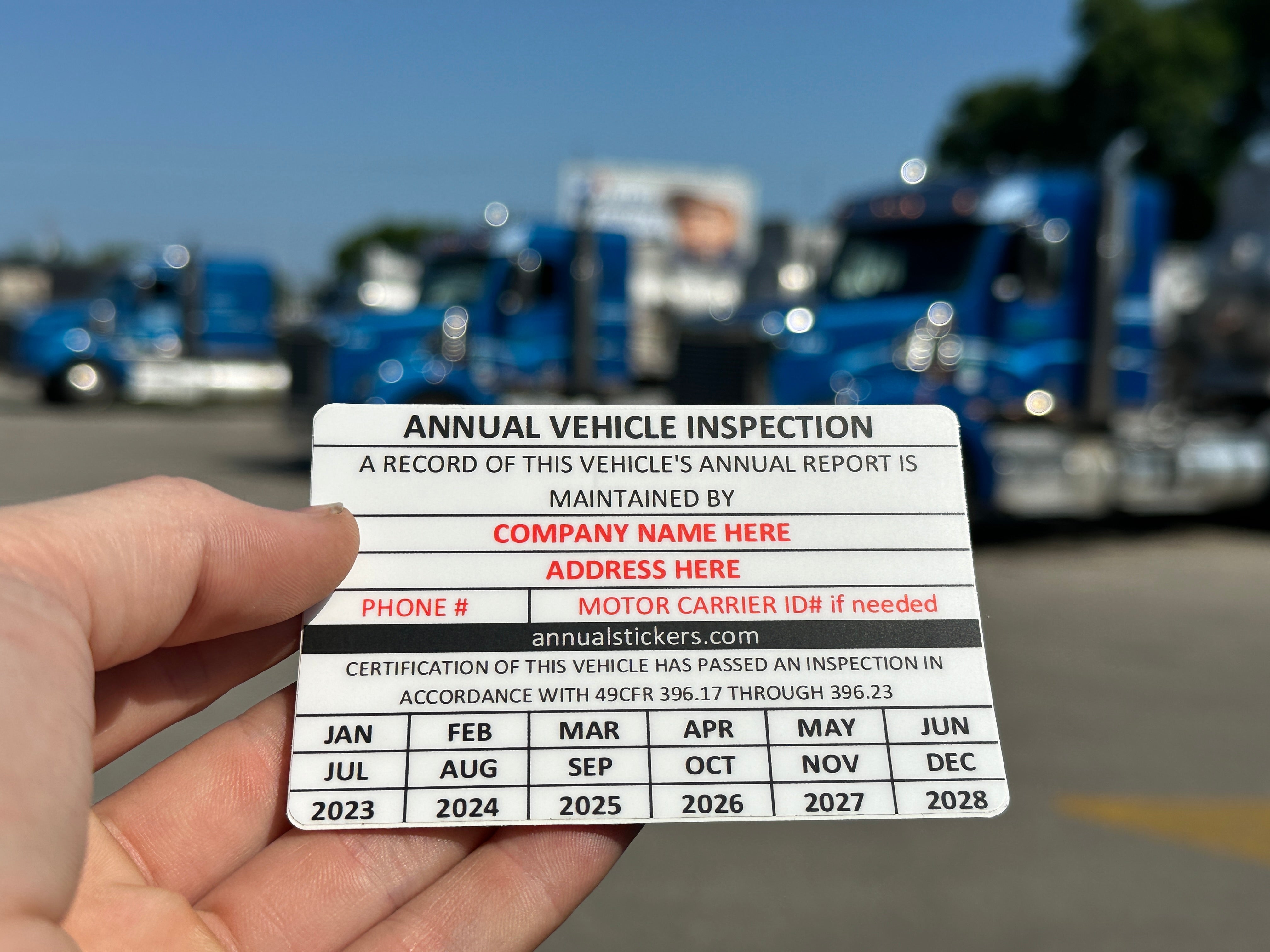 Annual Inspection Stickers MADE EASY