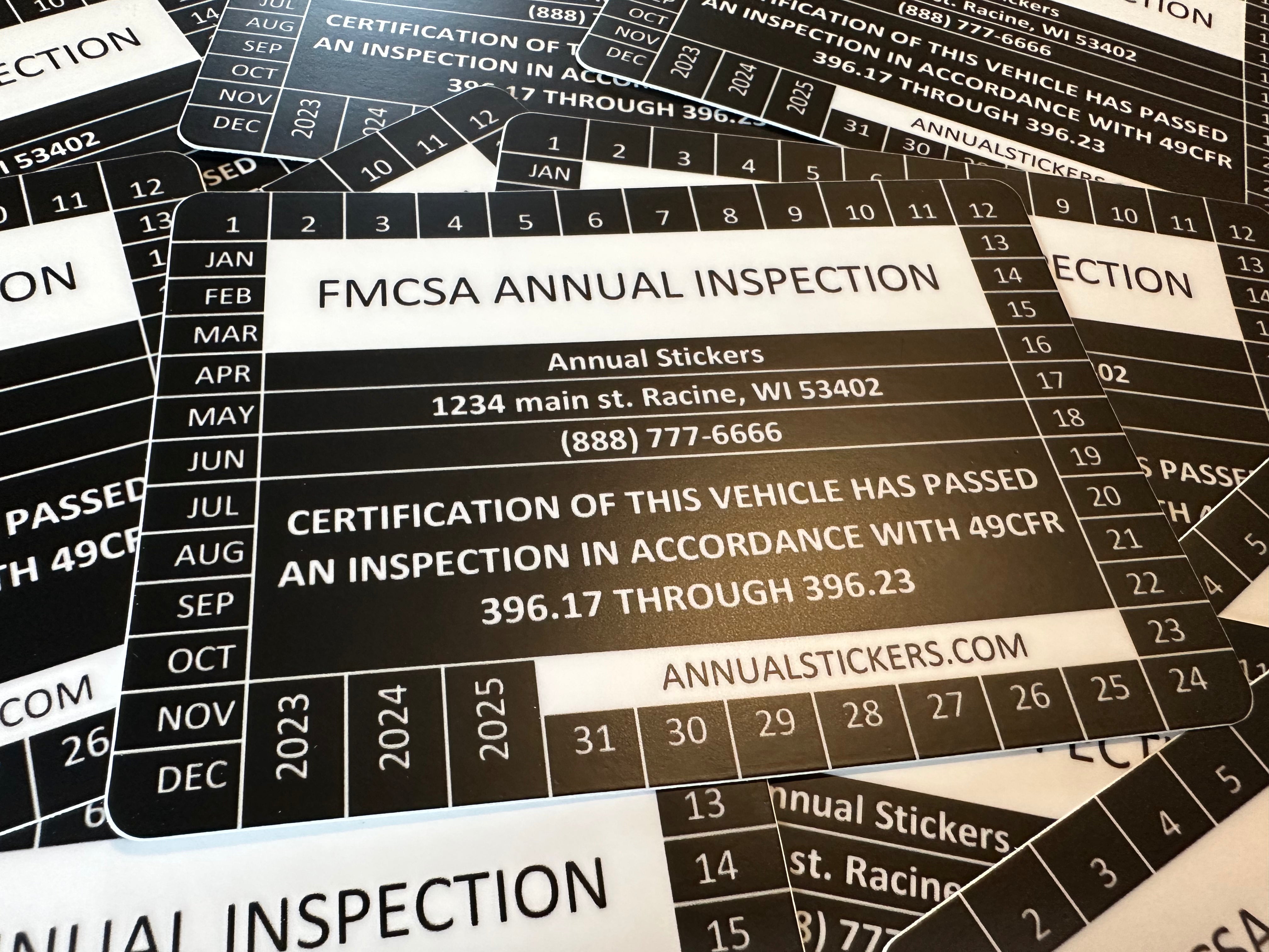 FMCSA Inspection Stickers MADE EASY – Annual Stickers
