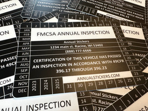 FMCSA Inspection Stickers MADE EASY