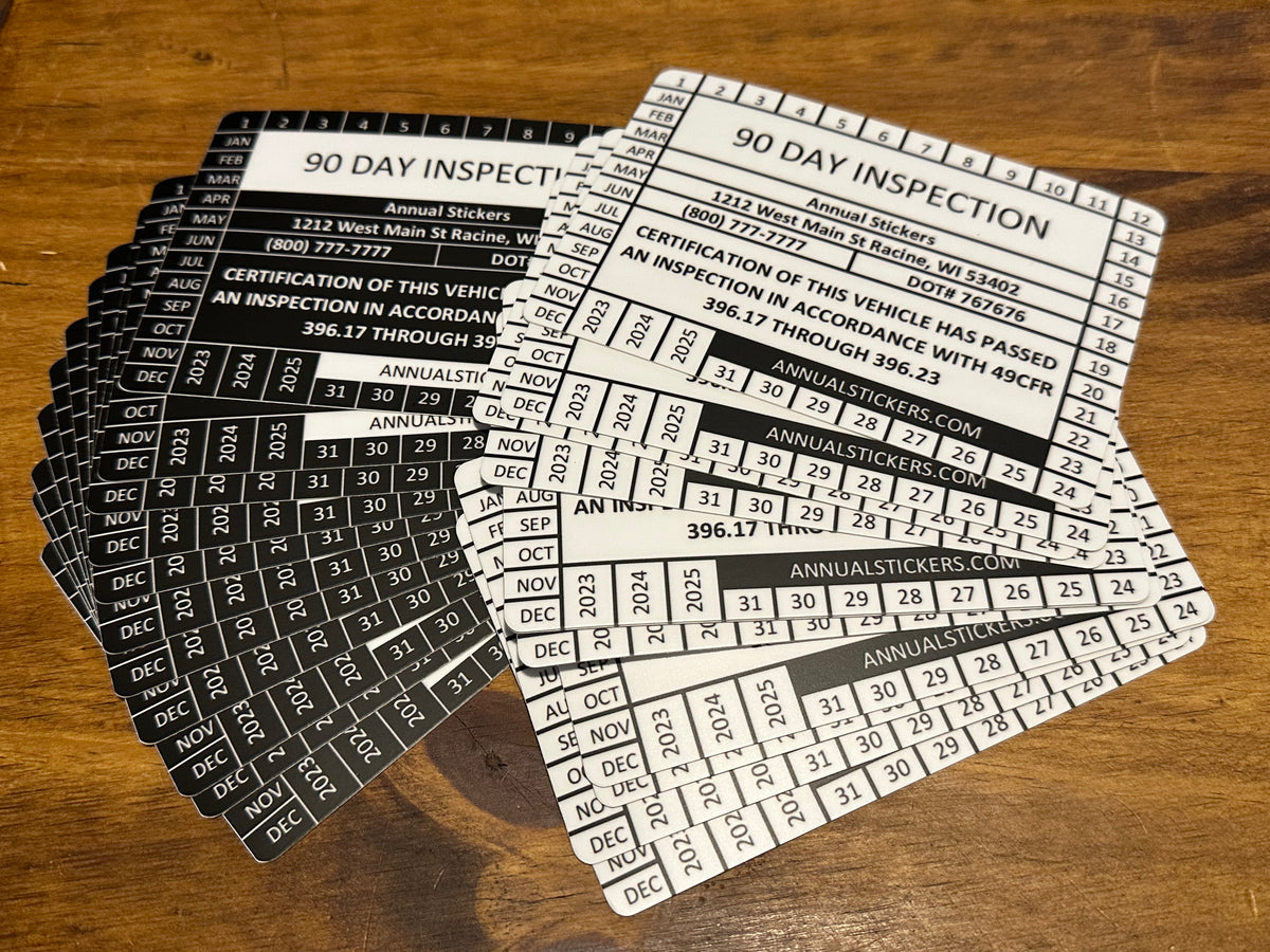 90 Day Inspection Stickers MADE EASY – Annual Stickers