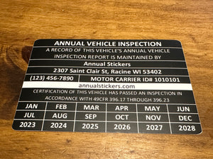 Annual Inspection Stickers MADE EASY